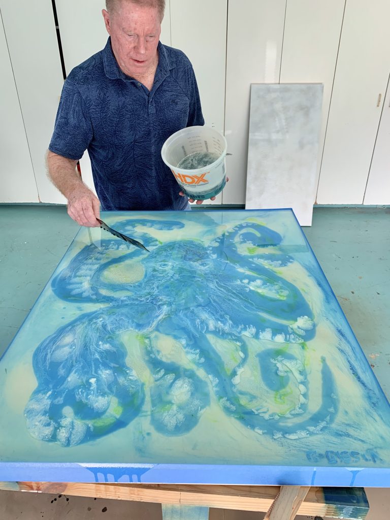 Octopus
Octopus Fine Art
Resin Paintings
Resin Pour Art
Octopus' Garden
Tequesta Artist
