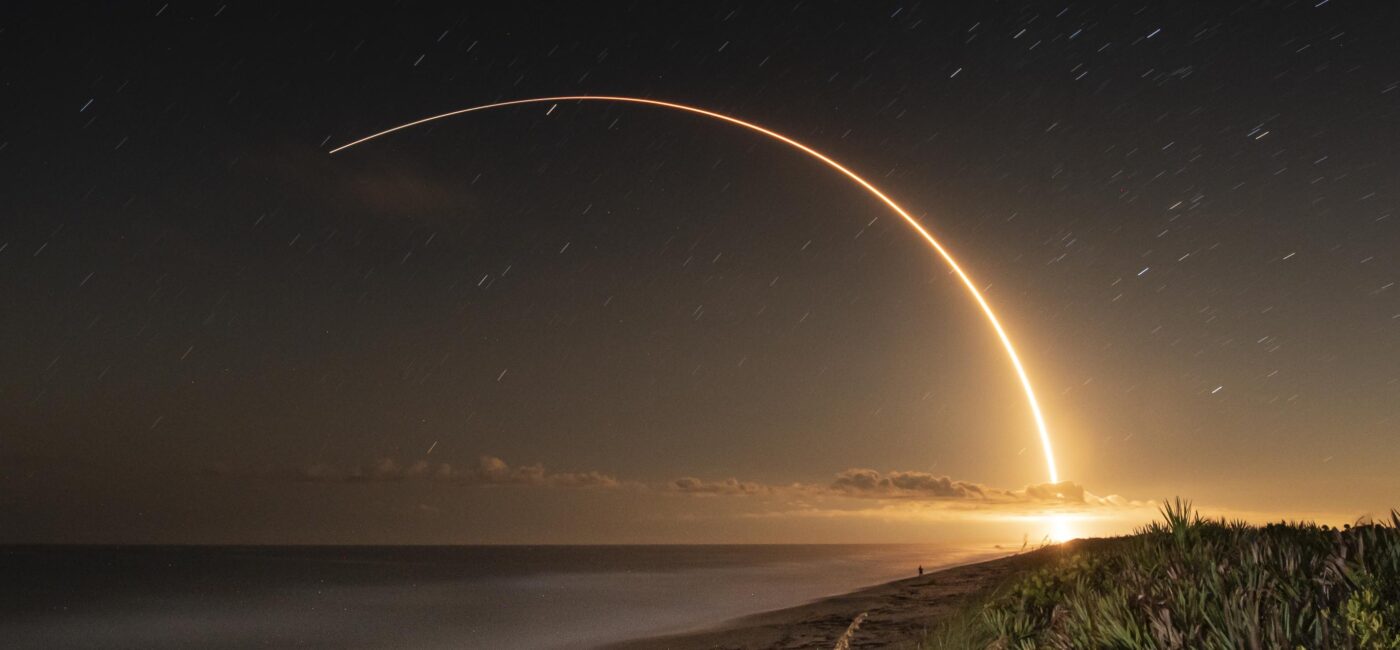 Nighttime Rocket Launch